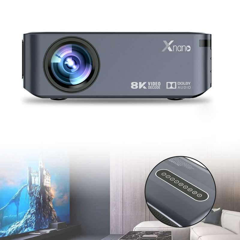 Ebern Designs Home Theatre Projector Portable Projector with Remote Included