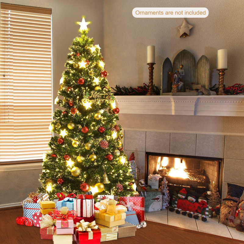 Lighted Artificial Christmas Tree, 5.91ft H