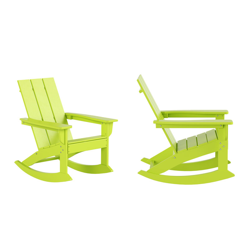 Chaise Adirondack berçante en plastique Joubert, Lime