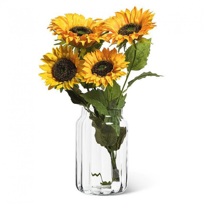 Large Wide Optic Jar Shaped Vase