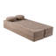 Canapé-lit 2 en 1 pliant avec coussin, canapé-lit simple, causeuse de plancher et futon, canapé-lit pliant en mousse pour le salon, les invités, le bureau, un appartement, aucun assemblage requis, abricot