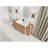 60'' Freestanding Bathroom Vanity with White Ceramic Sink, 2-Small Storage Cabinet, Soft-Close Door, Imitative Oak, KD-Packing, Plywood-1904246164