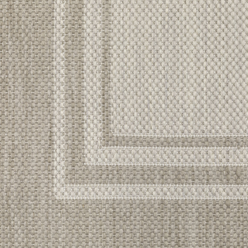 Tapis intérieur / extérieur Anne / Ivoire, Rectangle 6 pi 7 po x 9 pi 2 po