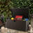 Costway 59'' W 130 Gallons Lockable Deck Box in Brown