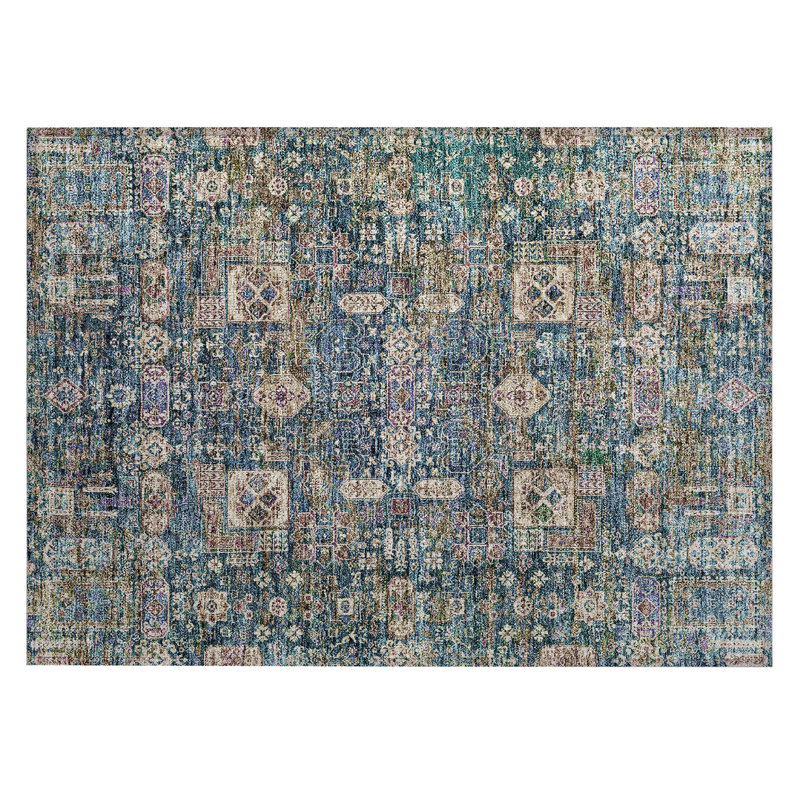 Floral Indoor / Outdoor Rug, Rectangle 1'8" x 2'6"