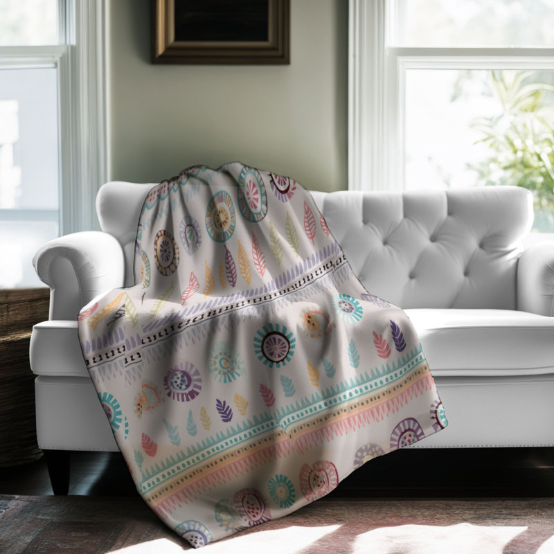 Motif arc-en-ciel - couverture 1 pièce, L 60 po x l 50 po