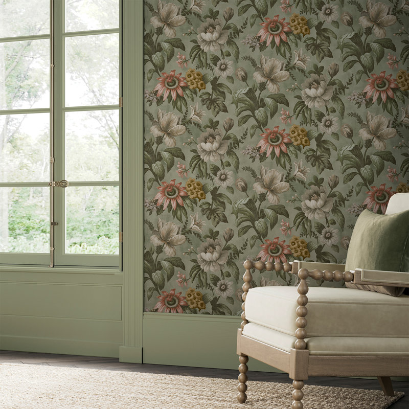Superfresco Easy Gardenia Floral Wallpaper, Light Green