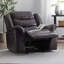 Design classique, tissu moelleux brun foncé, fauteuil inclinable oscillant