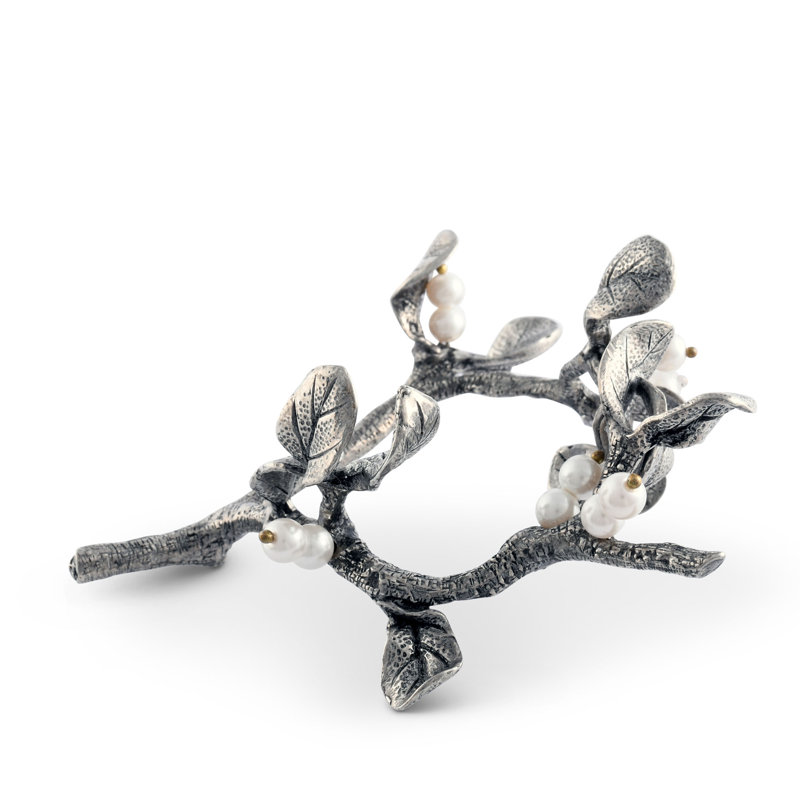 Rond de serviette en métal Mistletoe