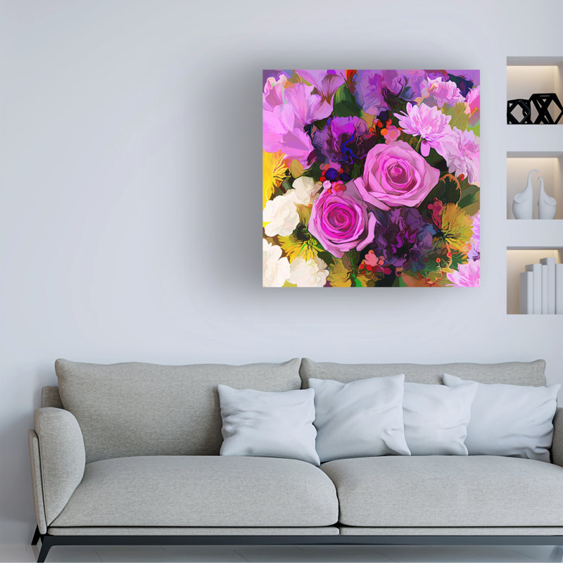 Art sur toile, bol de printemps de Bolina Tina Lavoie, H 24 po x l 24 po