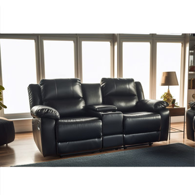 Lasceau 72'' Faux Leather Reclining Loveseat