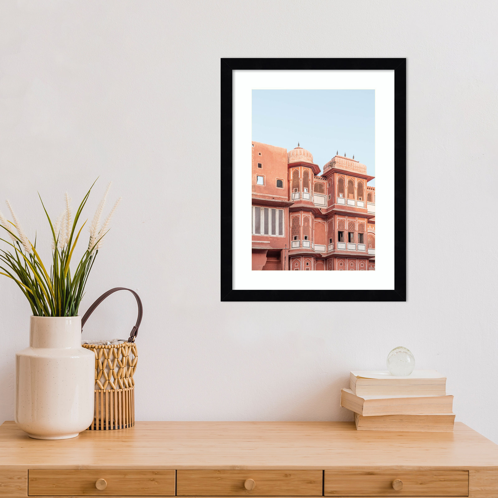 Daisey "Pink Palace" Print, Black, 17" H x 13" W
