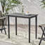 Table de bar d'extérieur Minimalist pour l'extérieur, bois, gris foncé, hauteur de 41 po, finition grise, haute, assemblage