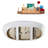 67" Streamline Soaking Glossy White Freestanding Tub and Tray With Internal Drain-101413355