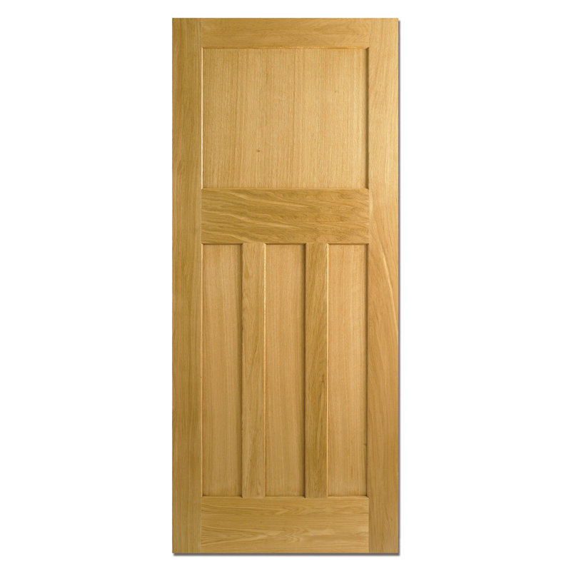 DX 30s Style Unfinished Oak Internal Door, 203.2 cm H x 81.3 cm W x 4.4 cm D