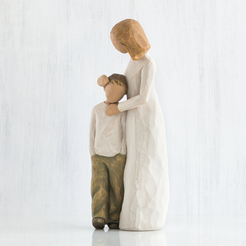 Willow Tree Mother and Son Celebrate Bond of Love, Sculpted Hand-Painted Figure