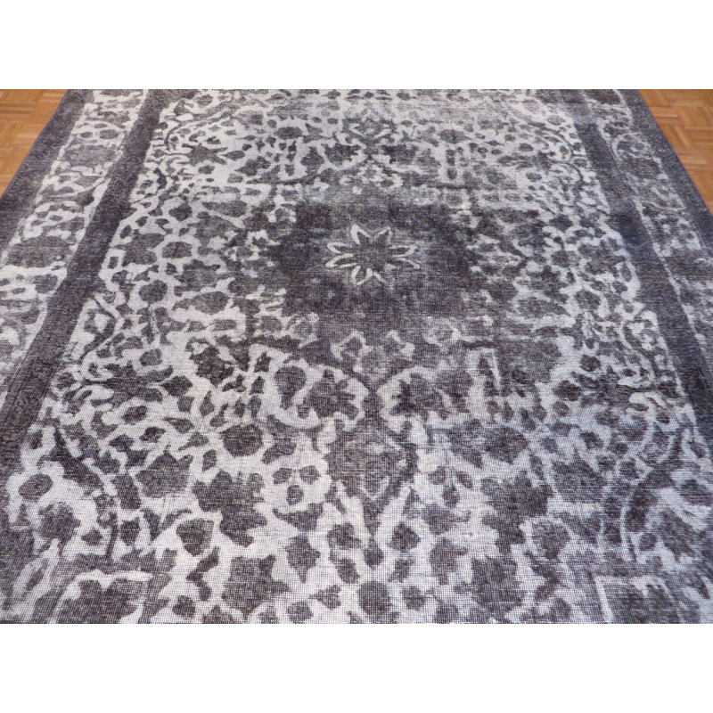 Tapis de zone en laine noué la 7 pi 11 po x 11 pi 3 po one-of-kind à la main Beane