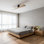  Ventilateur de plafond d'intérieur Plank Smart 52 Hugger avec pales en miel naturel et télécommande portable