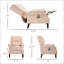 Fauteuil inclinable avec massage & amp; Heat, fauteuil à oreilles en faux suède avec télécommande HOMcom | Crème | Tissu