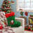 Lighted Green Stocking Christmas Pillow