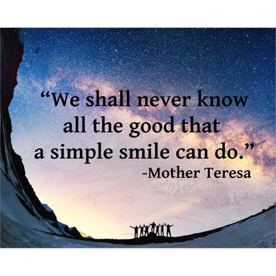 " A Simple Smile - Mother Teresa Quote "