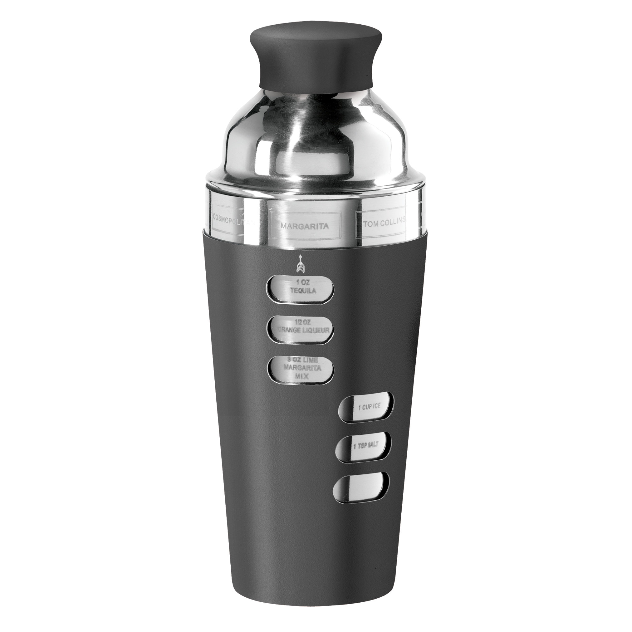 Oggi Barware Groove 17 Oz Double Wall SS Cocktail Shaker