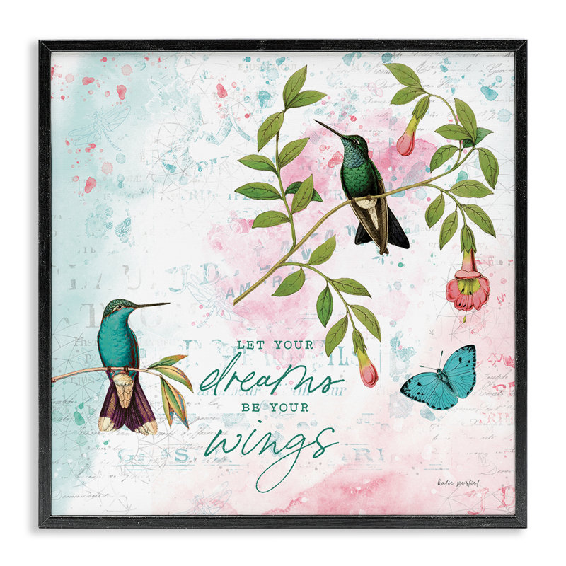  Let Your Dreams Be Wings, estampe numérique de Katie pertiet, Giclée encadrée noir minuit, H 24 po x l 24 po