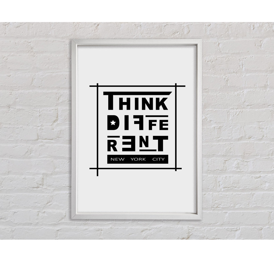 Think Different - Einzelner Bilderrahmen Typografie auf Leinwand