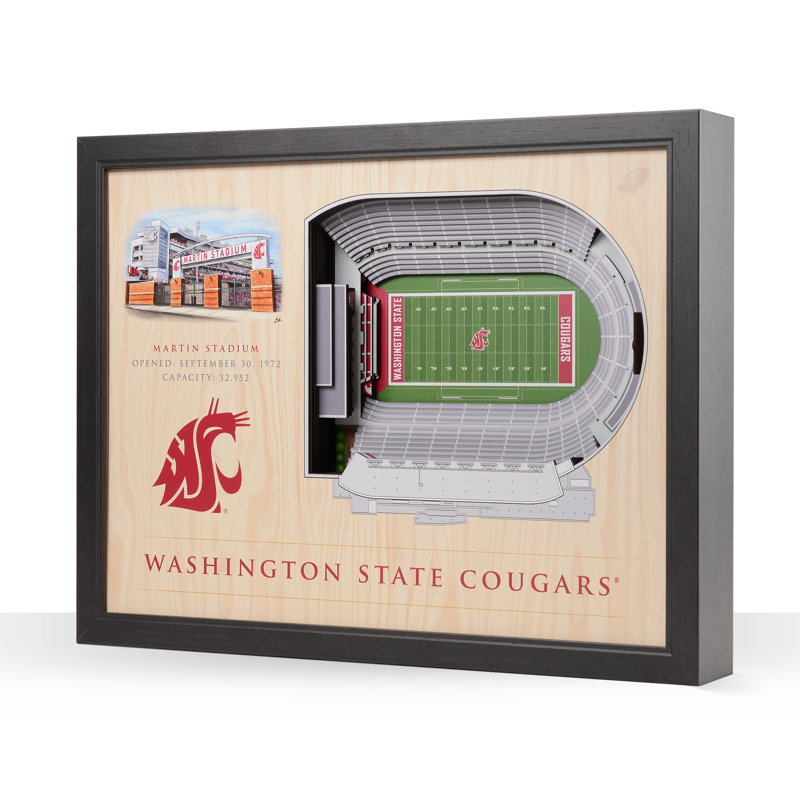 Décoration murale 25 couches NCAA, Cougars de Washington State