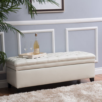 Ayia Faux Leather Upholstered Storage Bench
