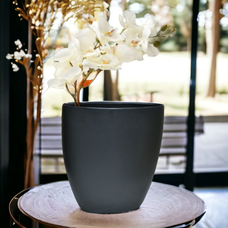 Vase de table en céramique Avren, Noir