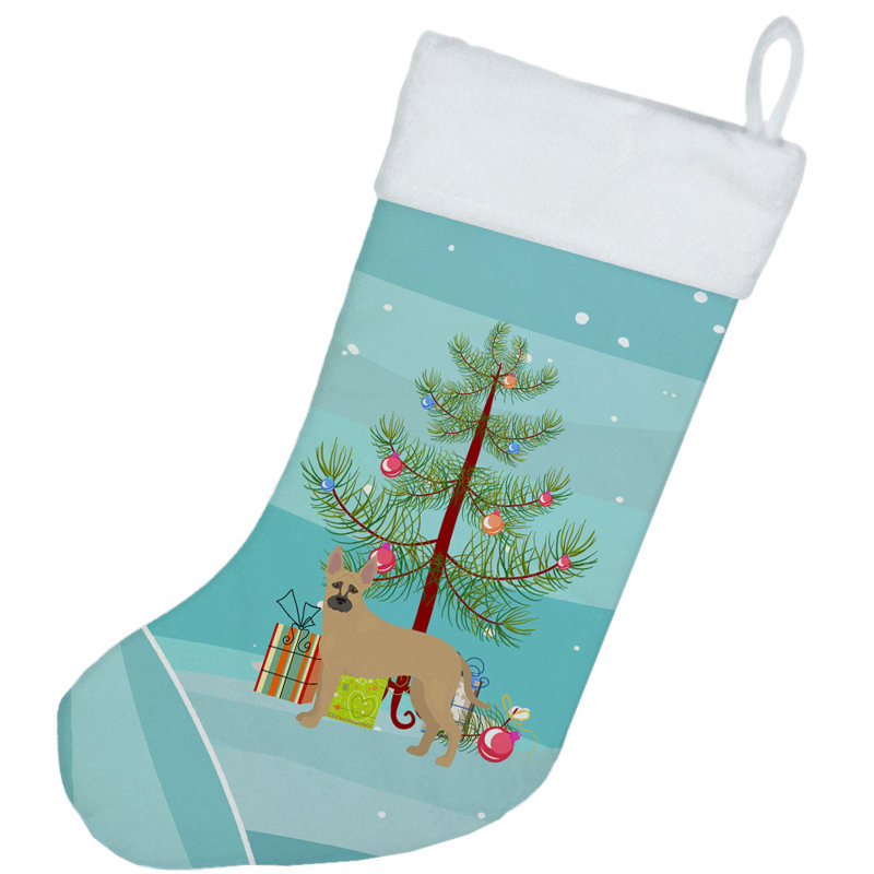 Chaussette de noël joyeux de noël, Croisement berger allemand et pitbull