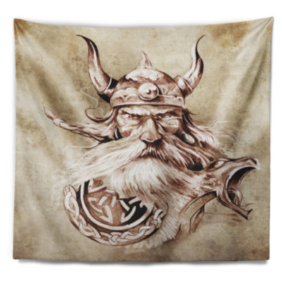 Tapisserie abstraite viking