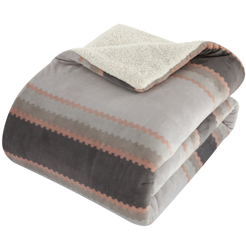 Briar 3 Piece Sherpa Comforter Set, Queen Comforter + 2 Standard Shams