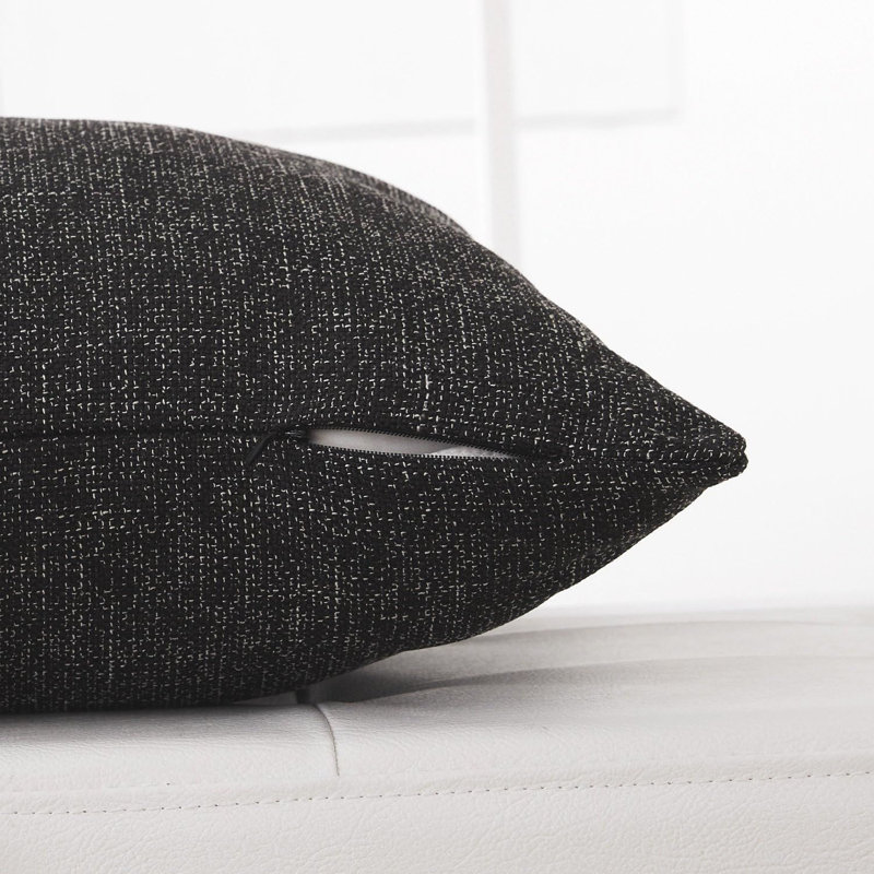 Honour Square Throw Pillow Cover, 41cm H x 41cm W x 1cm D, Dark Grey