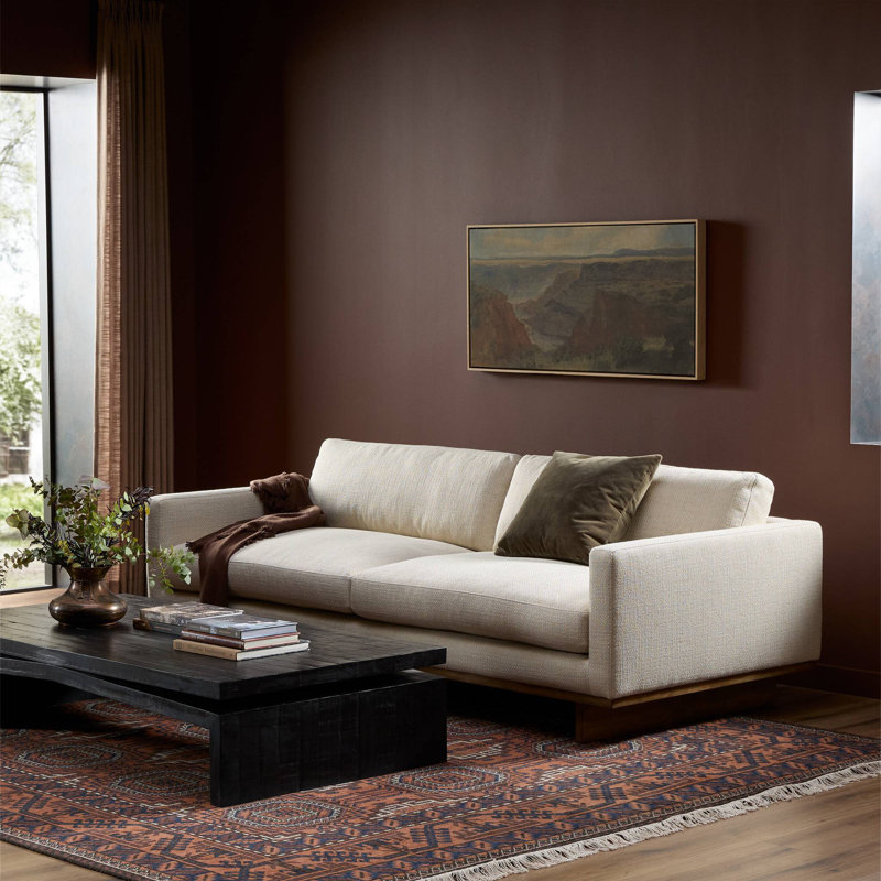 Everly Sofa, Irving Taupe, Antique Cocoa