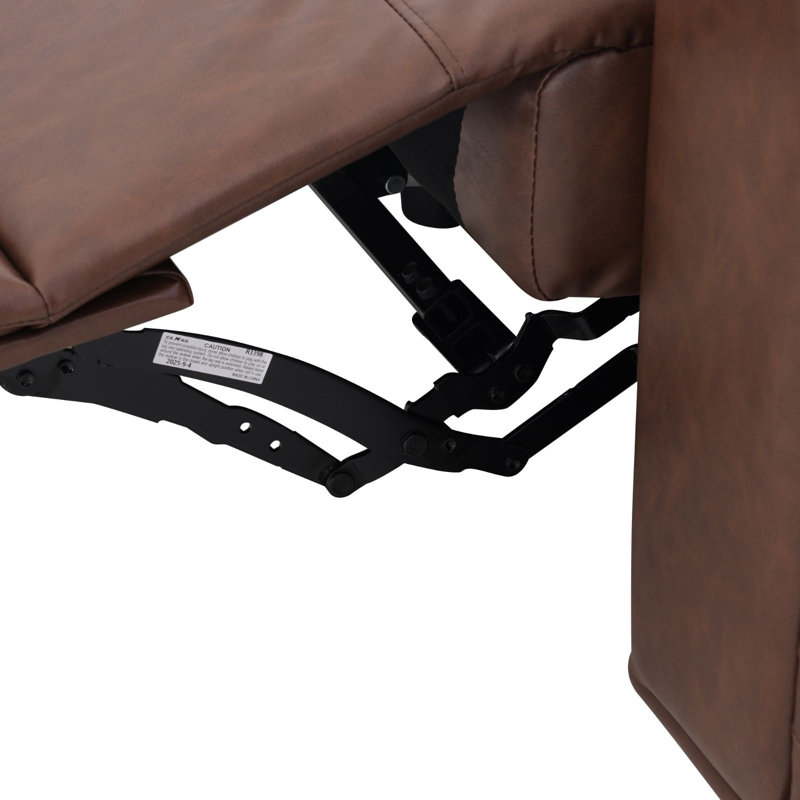 Canapé d'angle inclinable électrique en cuir respirant de 110 pouces avec appuie-têtes électriques, console de rangement et haut-parleurs Bluetooth