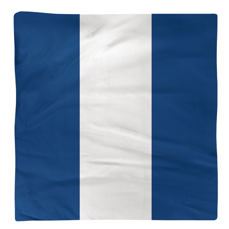 Striped Square Napkin, 22" H x 22" W x 0.25" D, Poly Twill, Blue/White/Blue