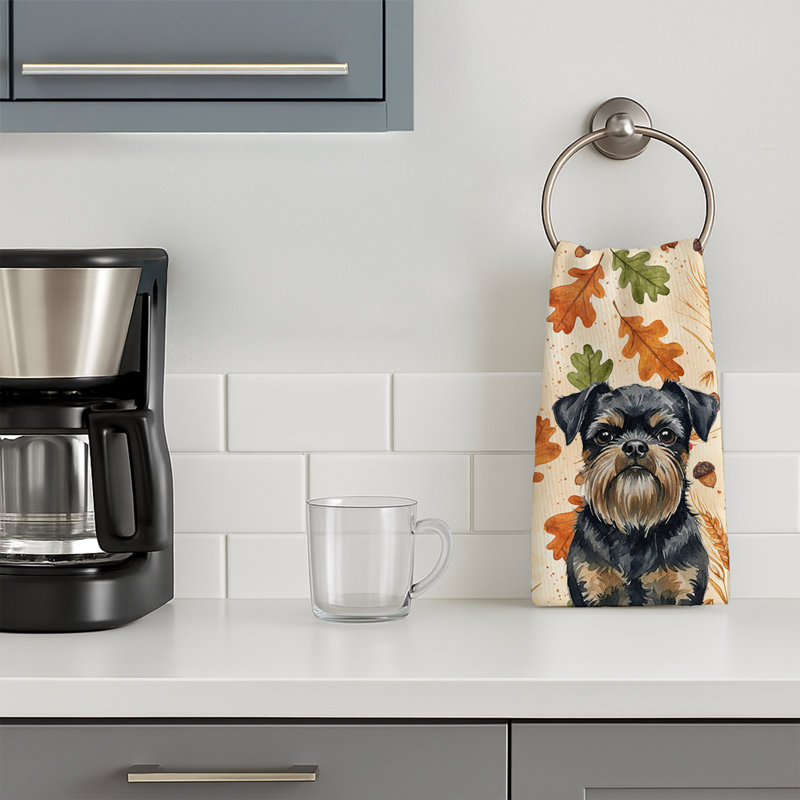 Serviette de cuisine tricolore Sheltie, Black and Tan Brussels Griffon