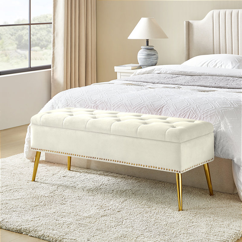 Eola Storage Bench, Ivory