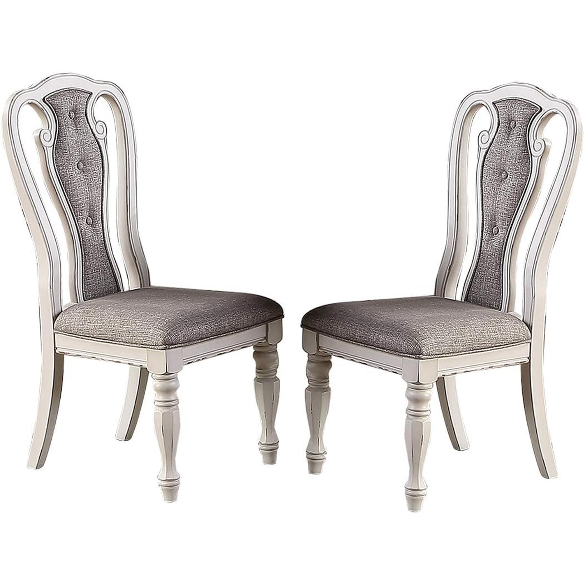 One Allium Way® Set Of 2 Dining Chairs Upholstered Tufted Unique Design ...