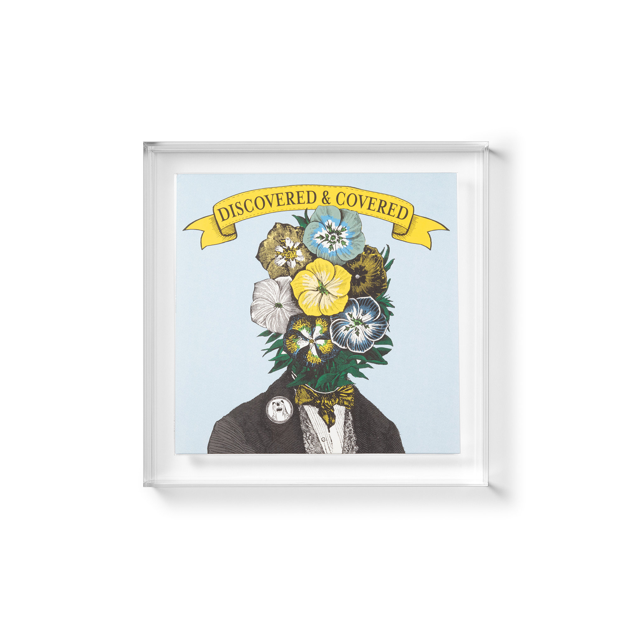 Float Frame for Tabletop or Wall with Magnetic Photo Holder, Clear, 12" x 12”