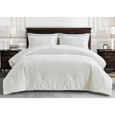 Lux Distressed Velvet Reversible Comforter Set