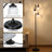 Black  Floor Lamp For Living Room,Tall Standing Lamp Dimmable Tree Floor Lamps With 3 Rotatable Lights Glass Flower Shade 66.5'' Modern Corner Lamp For Bedroom Office(3LED Bulbs Included)-1487599578