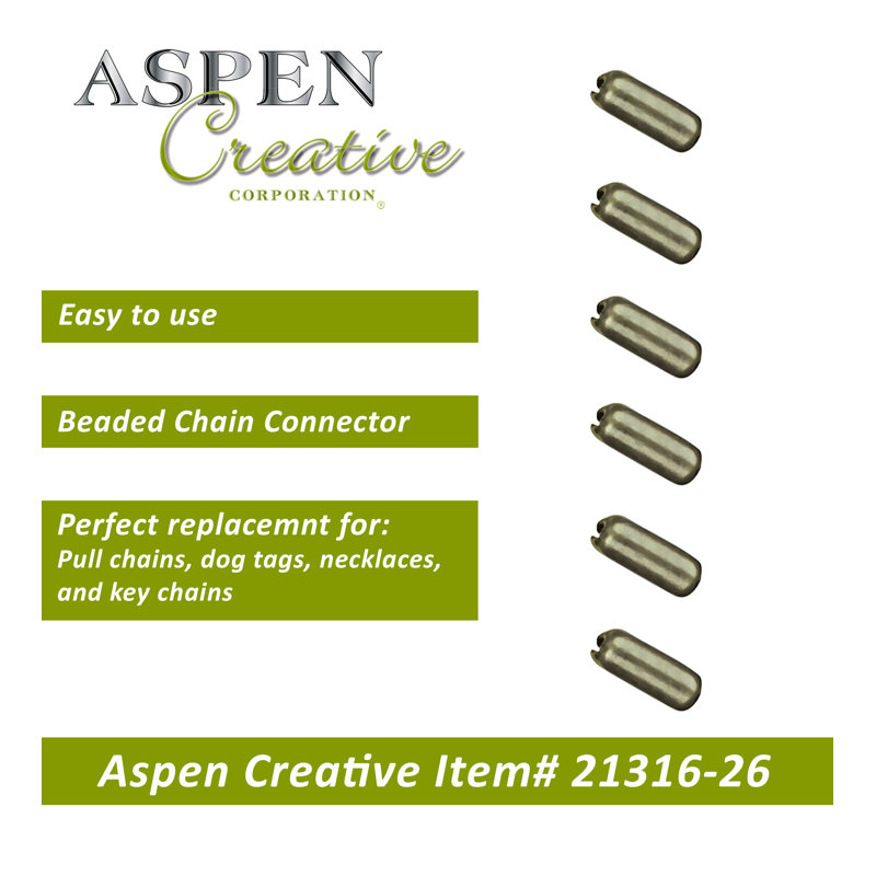 Beaded Connectors Plated Chain, Antique Brass