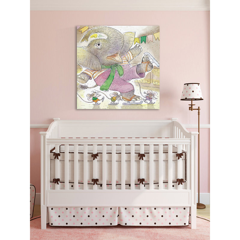 Elephant And Mouses - Painting on Canvas, 102cm H x 102cm W