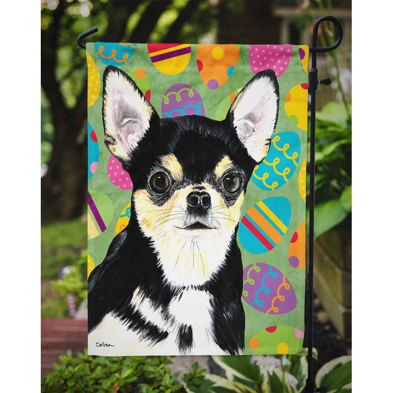 Drapeau de jardin Atara, Chihuahua (noir et beige)