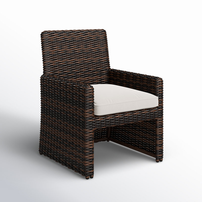 Naomie Patio Dining Chair with Sunbrella® Cushion, Canvas Flax Sunbrella® Canvas