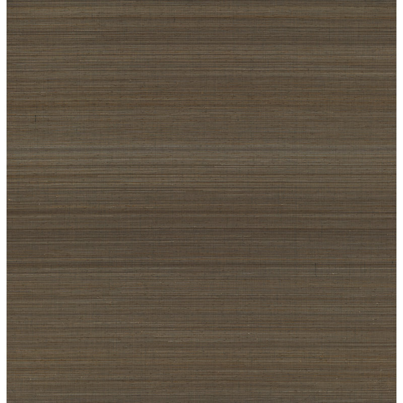 Loom Striped Grass Cloth Wallpaper Roll, Dark Gray