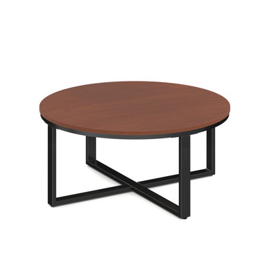 | Kora | Table d'appoint ronde 36 po avec base en métal noir